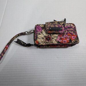 Vera Bradley Wristlet Zip Around In Rosewood Pattern